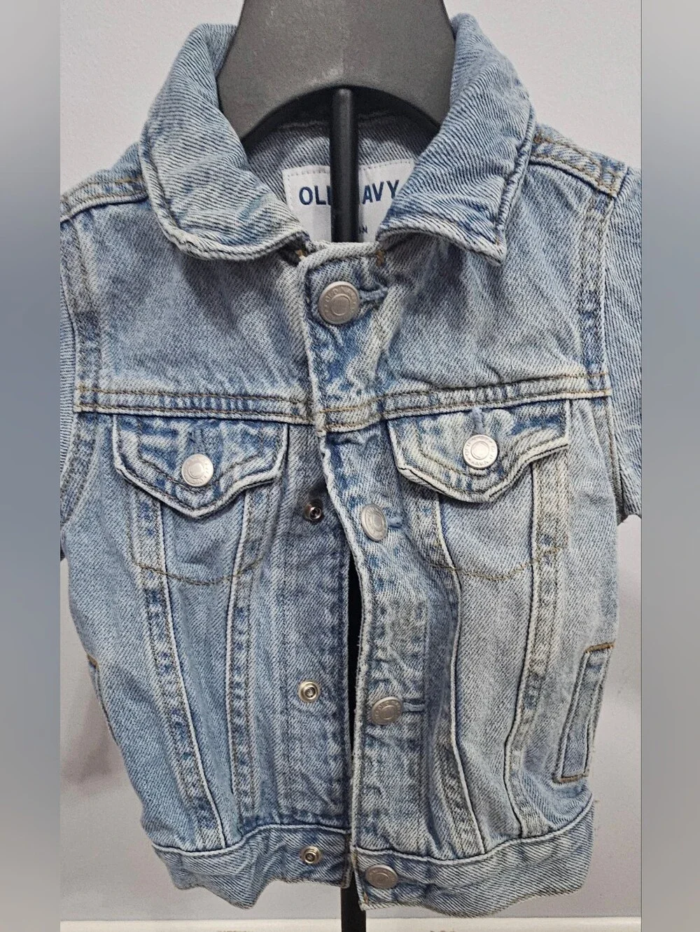 Old Navy Light Blue Denim Jacket for Kids Size 18-24 Mths